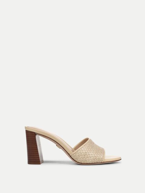 VERONICA BEARD GALESSA RAFFIA MID-HEEL SANDAL