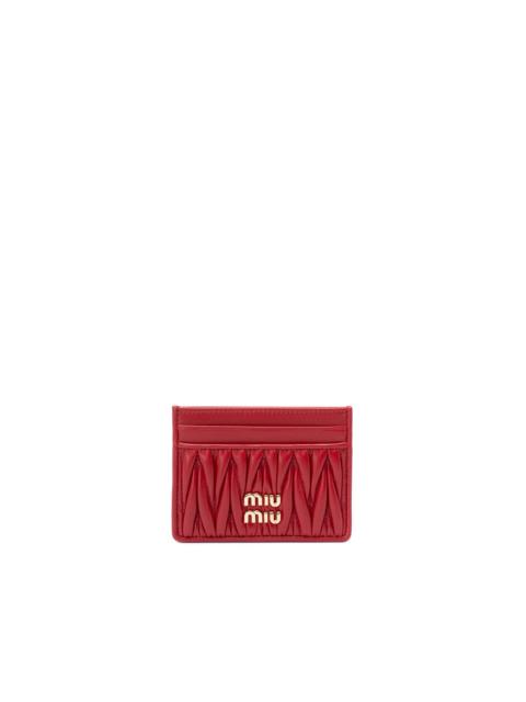 Miu Miu Matelassé Nappa Leather Card Holder