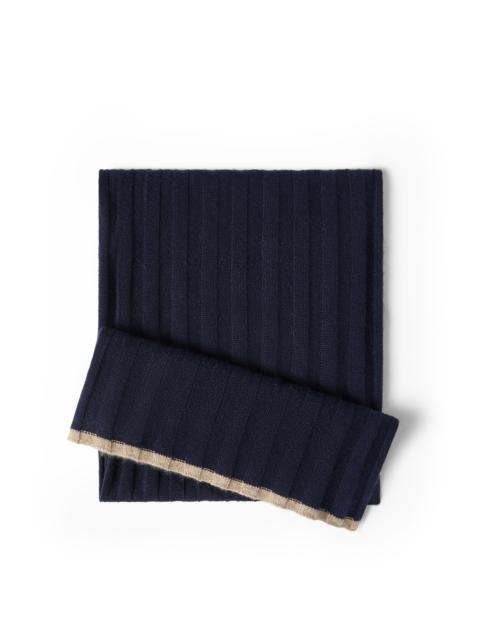 Brunello Cucinelli Brunello Cucinelli Cashmere rib knit scarf in Navy Blue at Nordstrom