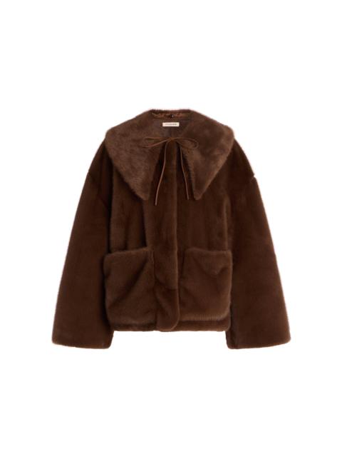 BY MALENE BIRGER Jacquie Fauc Fur Coat brown