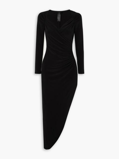 NORMA KAMALI Draped stretch-jersey midi dress