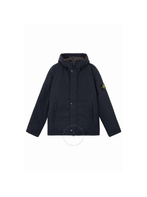 Stone Island Men's Navy Blue Polyester Micro Twill Jacket