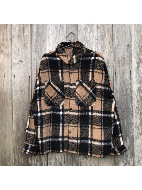 Other Designers Vintage - Danke Schon Faux Fur Jacket Danke Schön Plaid/Flannel Jacket
