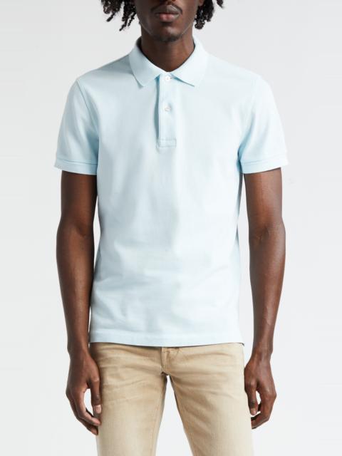 TOM FORD Short Sleeve Cotton Piqué Polo