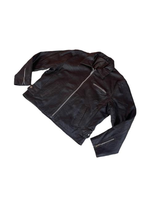 Other Designers Japanese Brand - Rare! Biker Leather Jacket / Nice Design!