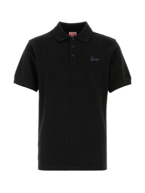 KENZO Kenzo Men Black Piquet Polo Shirt