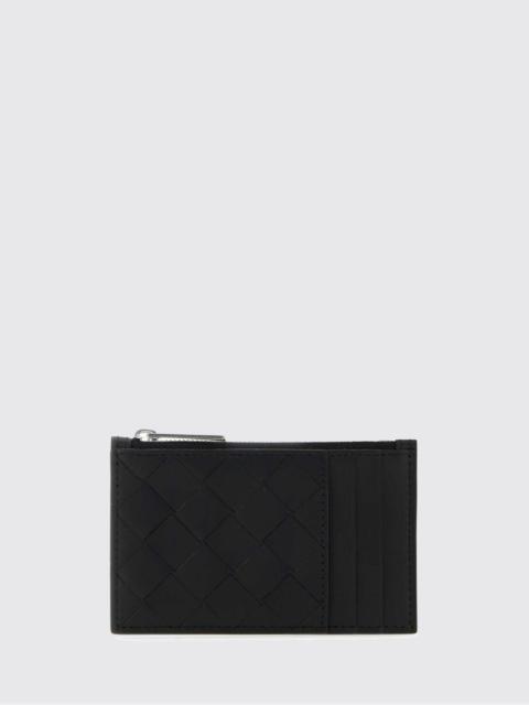 Bottega Veneta Bottega Veneta Men Bottega Veneta Intrecciato Leather Card Holder With Zipped Coin Purse