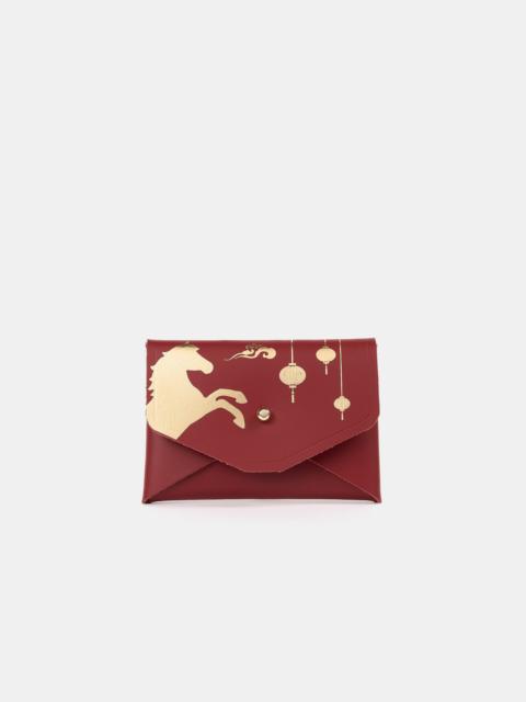 Cambridge Satchel The Year of the Horse Mini Purse - Red with Gold Foil Horse