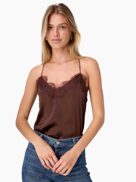 CAMI NYC RACER CHARMEUSE CAMISOLE SABLE