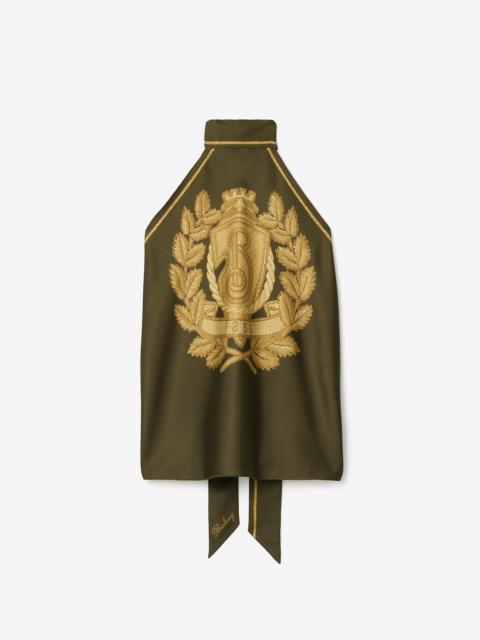 Burberry B Crest Silk Scarf Top