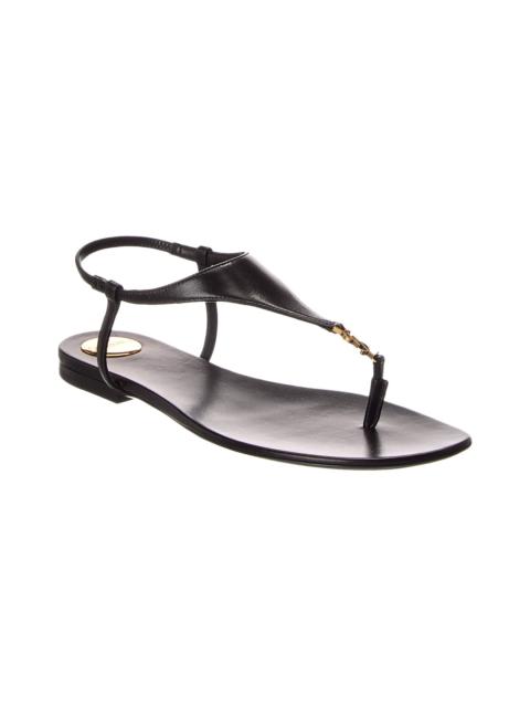SAINT LAURENT Saint Laurent Cassandre Leather Sandal