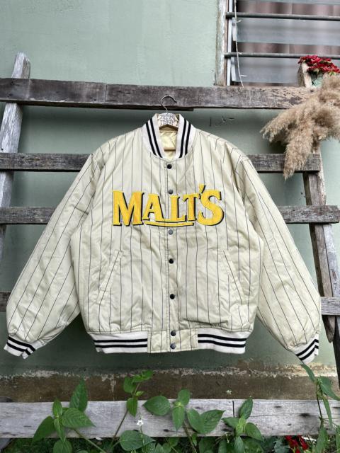 Other Designers Vintage Malts Reversible Varsity Jacket Spell out Big Logo