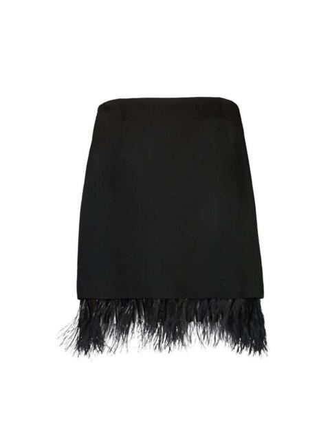 Brunello Cucinelli Brunello Cucinelli Black Skirt With Feather Trim