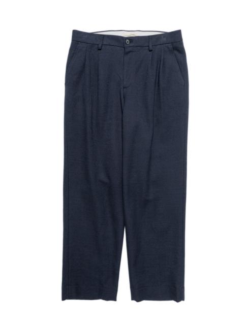 NORSE PROJECTS Benn Relaxed Cavalry Cotton Wool Pleated Trouser Dark Navy