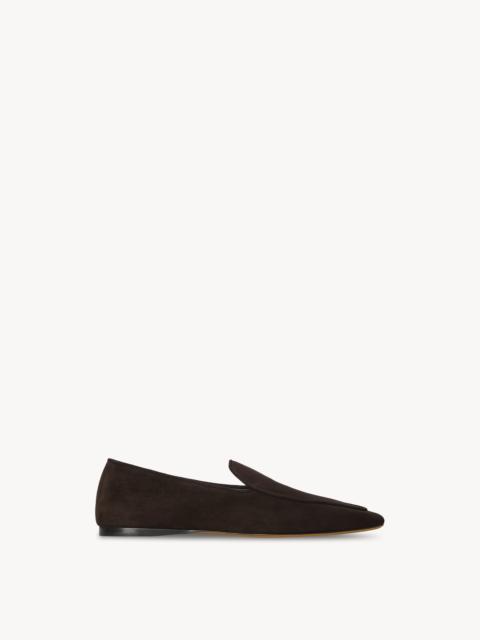 The Row Awar Flat Loafer in Suede