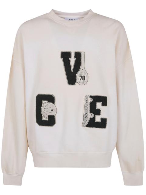 Golden Goose Golden Goose Men "Star" Unisex Boxi Crewneck Vintage Treatment Vce Patch Star Label