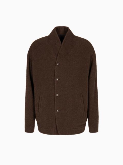 GIORGIO ARMANI PEA COAT IN WOOL AND CASHMERE CLOTH