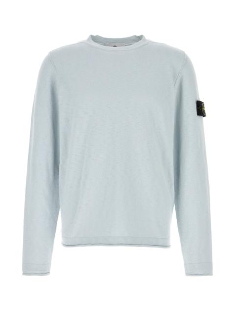 Stone Island Pastel light blue cotton blend sweater