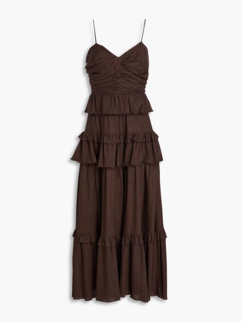 DIANE VON FURSTENBERG Kali tiered woven midi dress