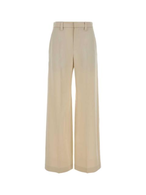 Brunello Cucinelli Brunello Cucinelli Women Cream Satin Wide-Leg Pant