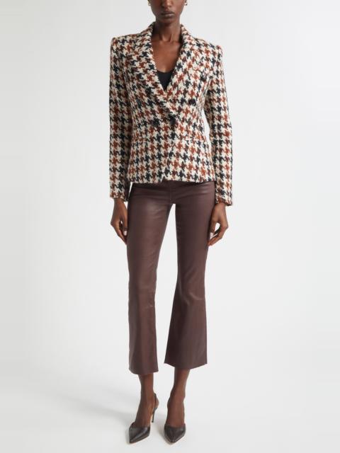 L'AGENCE L'AGENCE Marie Houndstooth Double Breasted Blazer in Black/brown/cream Houndstooth at Nordstrom