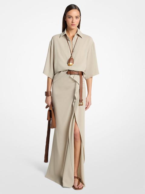MICHAEL KORS COLLECTION Wool Crepe Pareo Skirt
