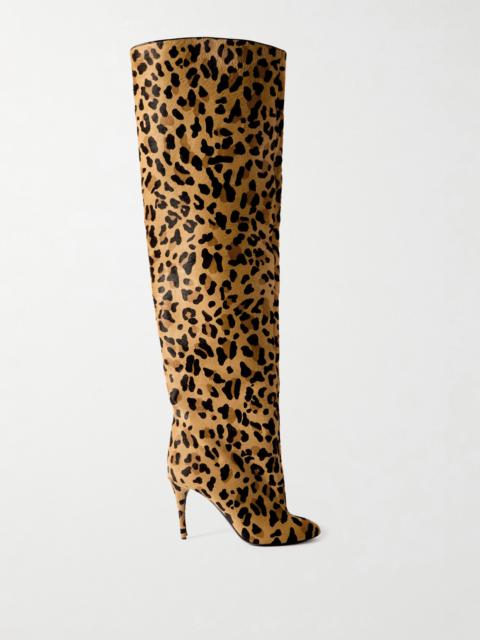 Alaïa Leopard-print Calf Hair Over-the-knee Boots