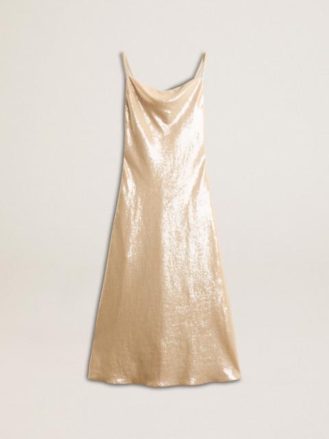 Golden Goose Sleep dress in parchment-colored sequins