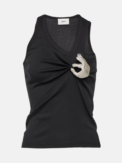 COPERNI Emoji embellished cotton tank top