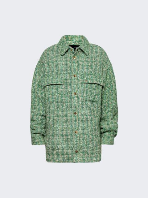 AMIRI Boucle Padded Overshirt Palm Green