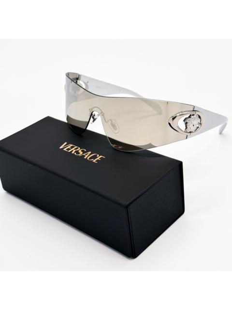 VERSACE NEW VE2280 1000/6G VERSACE SHIELD UNISEX SUNGLASSES VE2280 1