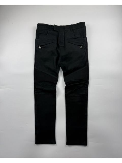 Balmain Balmain Lamb Leather Biker Pants