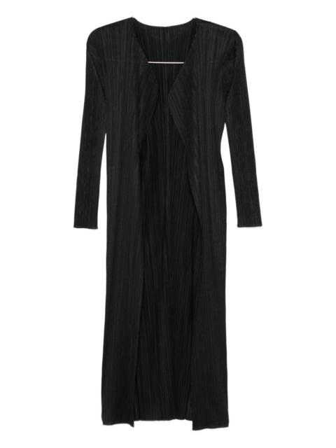 Pleats Please Issey Miyake Pleats Please Issey Miyake Women Pleated Long Cardigan