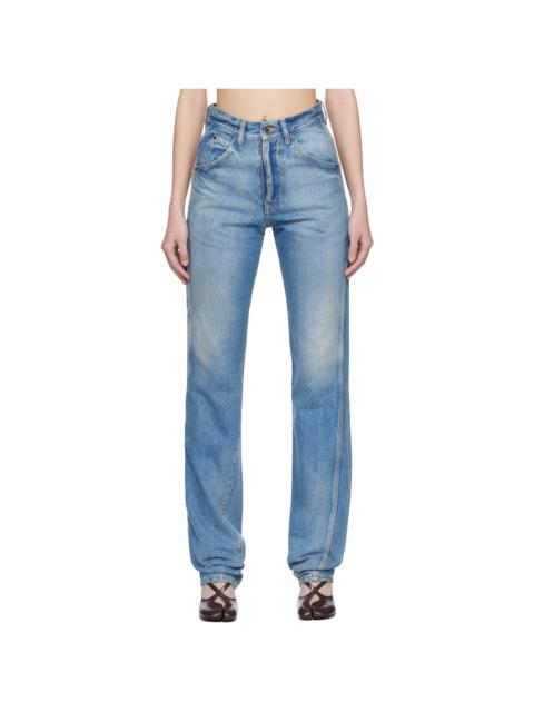 Maison Margiela Blue Straight-Leg Jeans