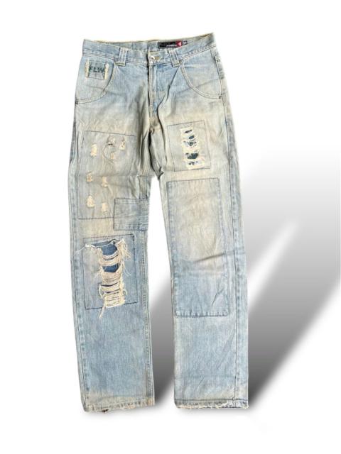 Other Designers Quicksilver Boro Type Distressed denim