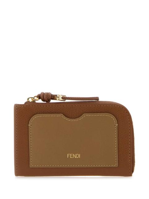 FENDI Fendi Women Brown Leather Coin Purse