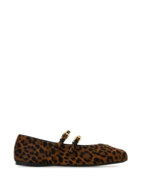 Prada Prada Women Printed Calf Hair Ballerinas