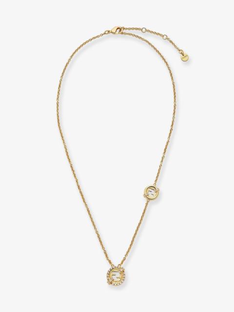 FENDI Fendi Women Everround Metal Necklace With Rhinestones