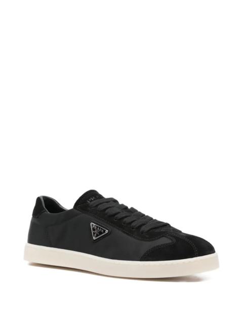 Prada Prada Men Nylon Sneakers With Suede Inserts