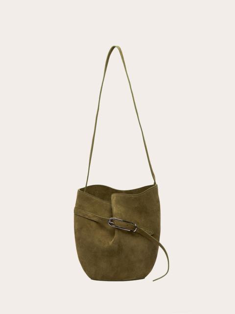 Liffner BELTED BUCKET BAG SAGE SUEDE