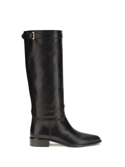 Prada Prada High Leather Boots Nero Women