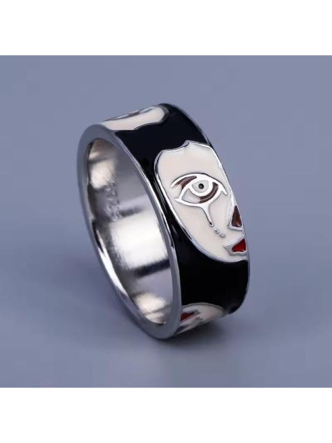 Other Designers Jewelry - Creative Half Face Enamel Ring ( Size 6-10 )