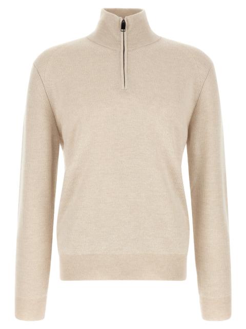 Brioni Brioni Men High Neck Sweater With Zip