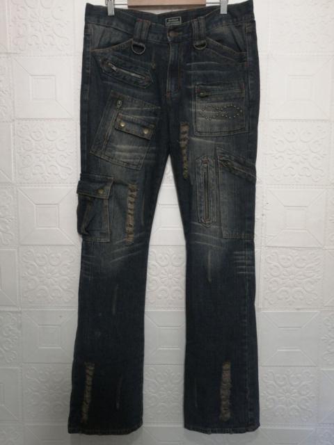 Other Designers Skulls - Solberry Orientalism Multipocket Distressed Jeans
