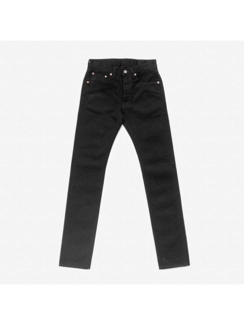 Iron Heart IH-777S-142BB 14OZ SELVEDGE DENIM SLIM TAPERED CUT JEANS - BLACK/BLACK