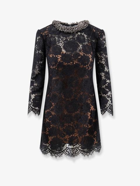 self-portrait Self Portrait Black Lace Mini Dress