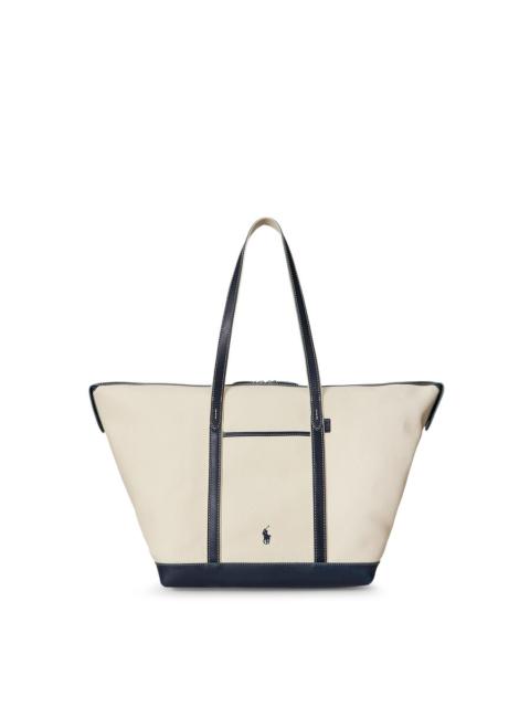 Other Designers Polo Ralph Lauren Canvas Travel Bag With Leather Profiles