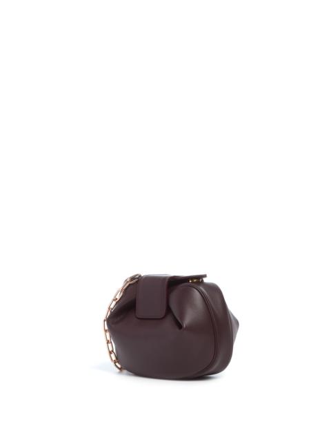 GABRIELA HEARST Soft Demi Clutch with Chain in Bordeaux Nappa Leather