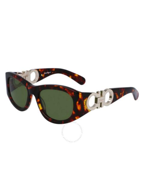 Salvatore Ferragamo Green Oval Ladies Sunglasses SF1082SN 219 53