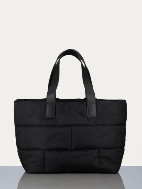 FRAME Nylon Quilted Plaque Tote in Noir